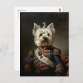 Admiral West Highland Terrier Postkarte (Vorne/Hinten)