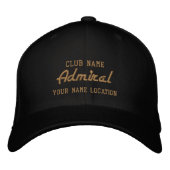 Admiral Yacht Club Personalizable Cap Bestickte Baseballkappe (Vorderseite)