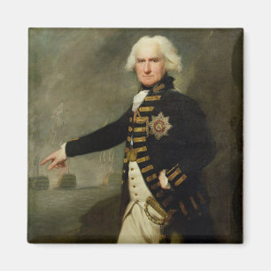 Admirals-Lord Bridport (1727-1814) c.1795 (Öl auf Magnet