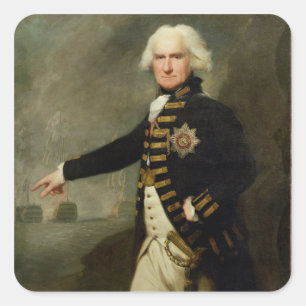 Admirals-Lord Bridport (1727-1814) c.1795 (Öl auf Quadratischer Aufkleber