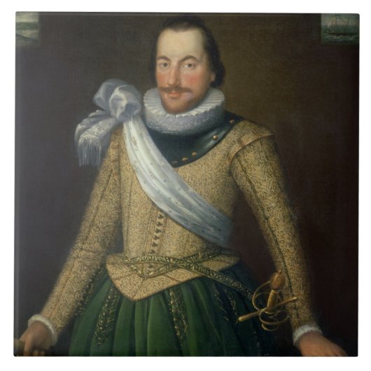 Admirals-Sir Thomas Button (d.1694) Fliese (Vorderseite)