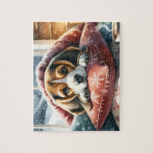 Admiration in Puppy Eye - Black Labrador Puzzle (Vertikal)