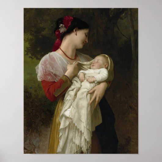Admiration Maternelle - William-Adolphe Bouguereau Poster (Vorne)