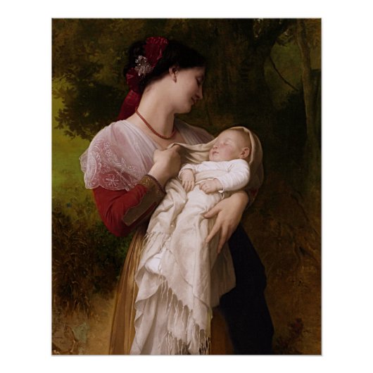 Admiration von Mutter durch William Adolphe Bougue Poster (Vorderseite)