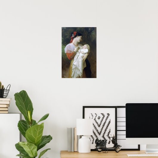 Admiration von Mutter durch William Adolphe Bougue Poster (Heimbüro)