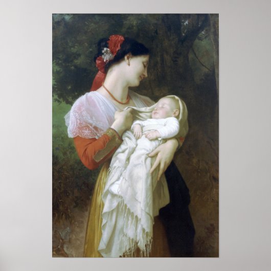 Admiration von Mutter durch William Adolphe Bougue Poster (Vorne)
