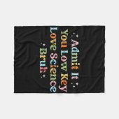 Admit It You Low Key Love Science Bruh Retro Graph Fleecedecke (Vorderseite (Horizontal))