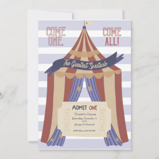 Admit ONE Circus Birthday Invitation Einladung