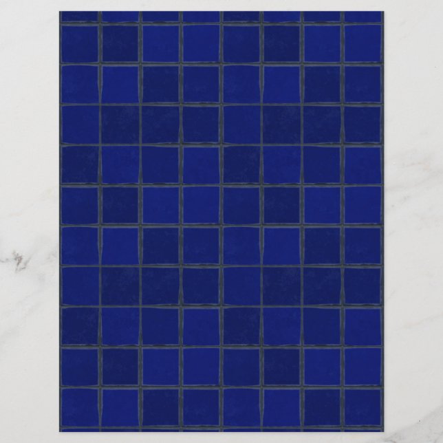 Adobe Cobalt Blue Tiles Craft Craft Papier (Vorderseite)