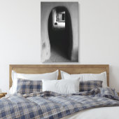 Adobe Doorway Architecture Black & White Foto Leinwanddruck (Insitu (Schlafzimmer))