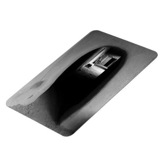 Adobe Doorway Architecture Black & White Foto Magnet (Linke Seite)