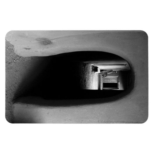 Adobe Doorway Architecture Black & White Foto Magnet (Horizontal)