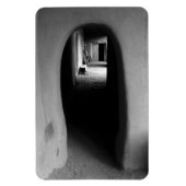 Adobe Doorway Architecture Black & White Foto Magnet (Vertikal)