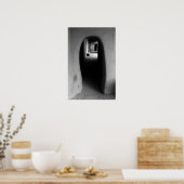 Adobe Doorway Architecture Black & White Foto Poster (Küche)