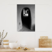 Adobe Doorway Architecture Black & White Foto Poster (Küche)