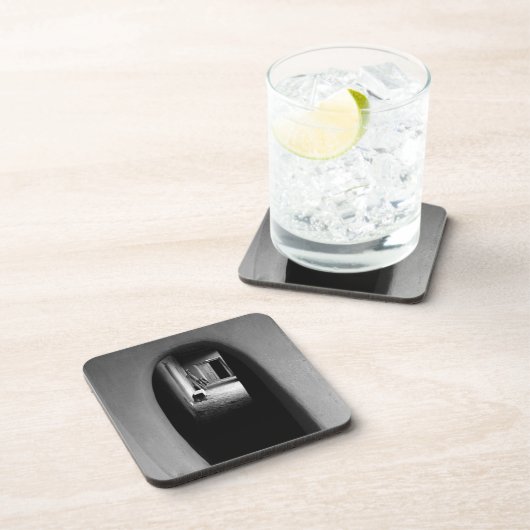 Adobe Doorway Architecture Black & White Foto Untersetzer (Rechte Seite)