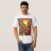 Adobe-Dorf am Bach T-Shirt (Vorne ganz)