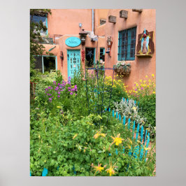 Adobe House Garden New Mexico Foto Poster