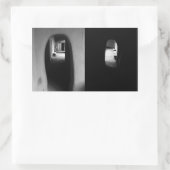 Adobe-Korridor: Aufkleber für Schwarz-Weiß-Fotos (Tasche)