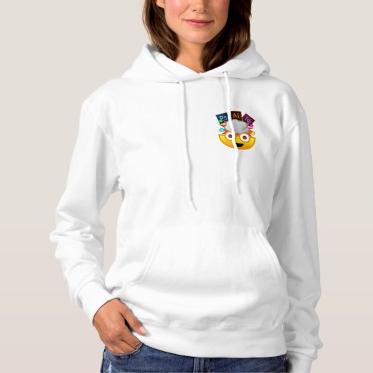 Adobe lernen macht meinen Kopf implodieren Emoji Hoodie (Vorderseite)