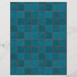 Adobe Terracotta Aquamarin Tiles Craft Paper