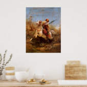 Adolf Schreyer arabischer Krieger, der eine Anklag Poster (Küche)