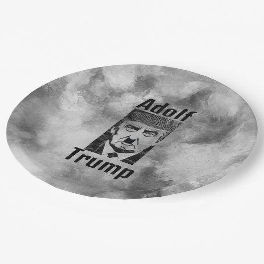 Adolf Trump Paper Plate Pappteller (Schrägansicht)