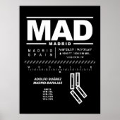 Adolfo Suárez Madrid-Barajas Flughafen MAD Poster (Vorne)