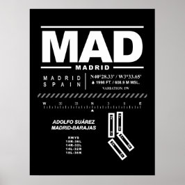 Adolfo Suárez Madrid-Barajas Flughafen MAD Poster