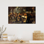 Adolph von Menzel Iron Rolling Mill Poster (Küche)