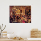 Adolph von Menzel Supper im Ball Poster (Küche)