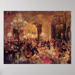 Adolph von Menzel Supper im Ball Poster