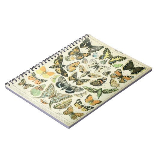 Adolphe Millot Butterflies Muster-A-Notebook Notizblock (Linke Seite)
