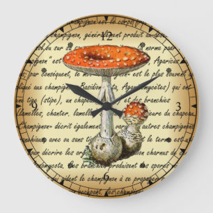 Adolphe Millot ~ Champignons-für alle-fixed ~ Große Wanduhr