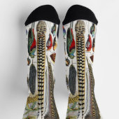 Adolphe Millot Dark Academia Vintage Vogel Feder Socken (Oben)