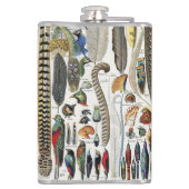 Adolphe Millot Dark Academia Vintage Vogelfeder Flachmann (Rückseite)