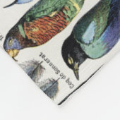 Adolphe Millot Dark Academia Vintage Vogelfeder Fleecedecke (Ecke)
