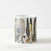 Adolphe Millot Dark Academia Vintage Vogelfeder Kaffeetasse (Mittel)