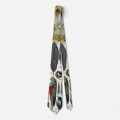 Adolphe Millot Dark Academia Vintage Vogelfeder Krawatte (Vorderseite)