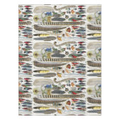Adolphe Millot Dark Academia Vintage Vogelfeder Tischdecke (Vorderseite)