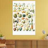 Adolphe Millot Frucht Canvas Print Leinwanddruck (Insitu (Wohnzimmer))