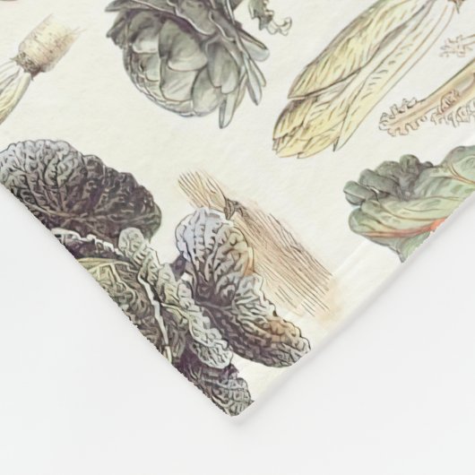 Adolphe Millot Gemüsemuster Fleece Blanket (Ecke)