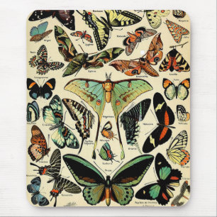 Adolphe Millot Papillons Maus Pad Mousepad