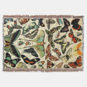 Adolphe Millot Papillons Throw Blanket Decke (Vorderseite)