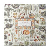 Adolphe Millot Pflanzenmuster Fliese (Vorderseite)