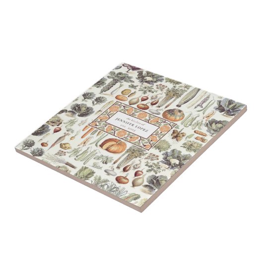 Adolphe Millot Pflanzenmuster Fliese (Seite)