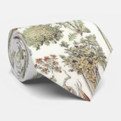 Adolphe Millot Pflanzenmuster Krawatte (Gerollt)