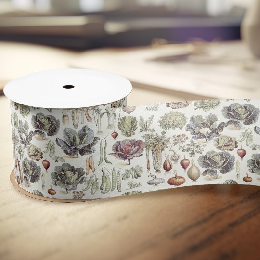 Adolphe Millot Pflanzenmuster Satinband