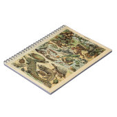 Adolphe Millot Reptile Muster Notebook Notizblock (Linke Seite)