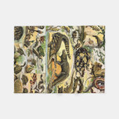 Adolphe Millot Reptiles 1 Fleece Blanket (Vorderseite (Horizontal))